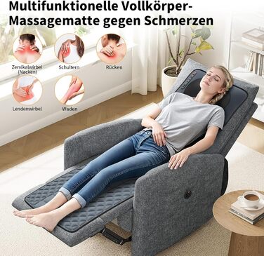 Електрична масажна подушка для крісла з підігрівом та вібрацією для спини та шиї, масажер для всього тіла, Шиацу масаж (2.0)
