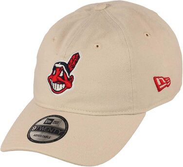 Кепка New Era Cleveland Indians Wahoo Logo 9twenty, універсальний розмір, бежевий