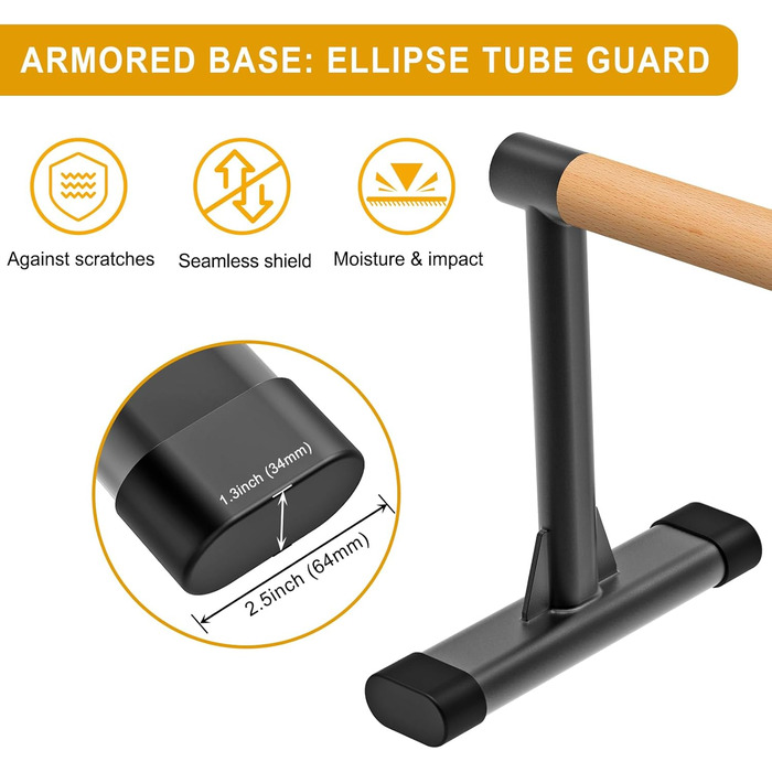 Паралелетки Kipika для віджимань та висипань, фітнес-паралелетки для гімнастики та силових тренувань, 600 lbs (272 кг) вантажопідйомність, 12' (365 см) висота