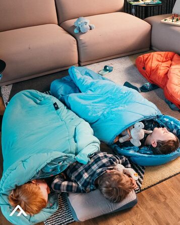 Спальник дитячий Qeedo Buddy Junior Camping 3 сезони (10-25°C) для хлопчиків та дівчаток до 140 см / 10 років Turtlemint