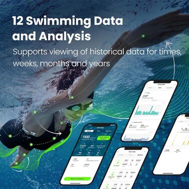 Розумна окуляр для плавання Holoswim 2S AR з фітнес-трекером, чорний