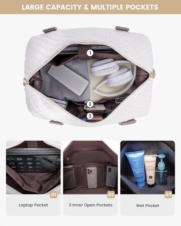 Спортивна сумка LOVEVOOK для жінок з відділенням для взуття, ручна поклажа, дорожня сумка, сумка для вихідних, сумка-мішок, жіноча дорожня сумка, клінічна сумка, сумка для пологового будинку, для залу, пляжу, сауни, кемпінгу (XL-2шт, Бежево-хакі)