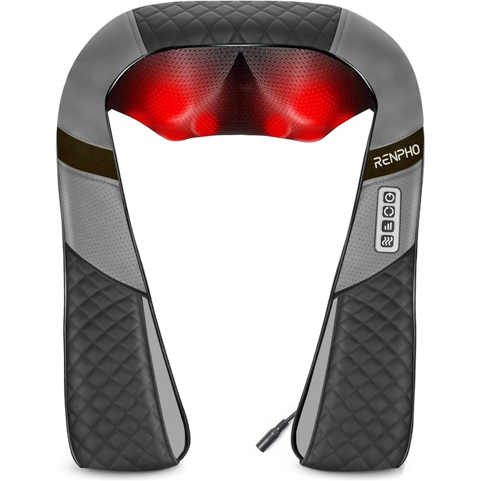 Масажер RENPHO для шиї та плечей з підігрівом, 3D-масаж глибоких тканин, масажер для спини, подарунок для жінок