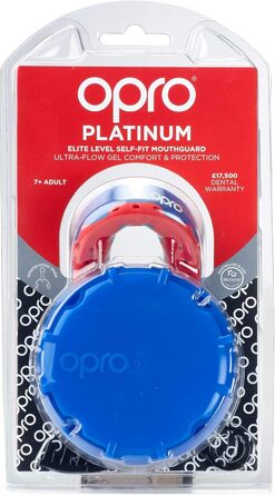 Захисна капа OPRO Platinum для дорослих, синьо-червона