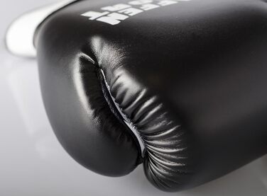 Боксерські рукавички Paffen Sport FIT для боксу, кікбоксингу, муай-тай та єдиноборств, чорно-білі, 14 унцій
