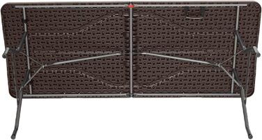 Розкладний стіл THINIA HOME прямокутний, ефект дерева 180x74x74 см