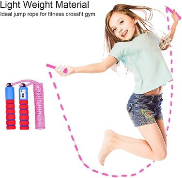 Скакалка Springseil Sunshine Smile: швидка, регульована, з лічильником, для дітей та спорту (червона, синя)