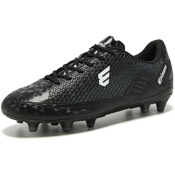 Чоловічі футбольні бутси для гри на траві, легкі, чорно-сі кольори, розмір 39/40 EU, покращений зчеплення та комфорт