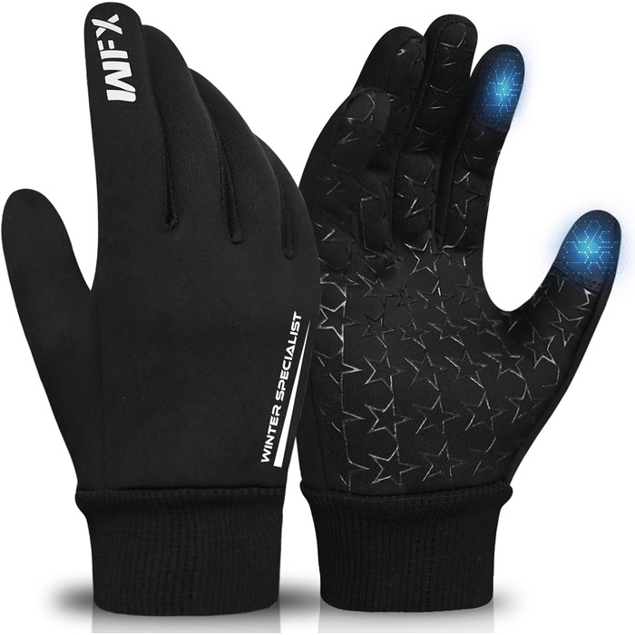 Зимові спортивні рукавички WFX для дітей, сенсорний екран, антиковзаючі, термо, для бігу, походів, катання на лижах та активного відпочинку, вітронепроникні, теплі, велосипедні рукавички для хлопчиків та дівчаток (10-12 років)