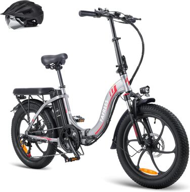 Електровелосипед Fafrees F20 Fatbike 20 дюймів, складаний, 36V 16Ah акумулятор, 250Вт, для міста і бездоріжжя, до 150 кг, StVO, з підсвіткою гальм, для чоловіків та жінок