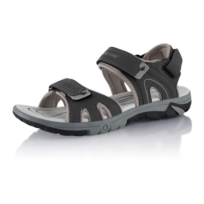 Трекінгові сандалії Fusskleidung для жінок та чоловіків, легкі літні сандалії з міцною прогумованою підошвою, сірі, розмір 37 EU