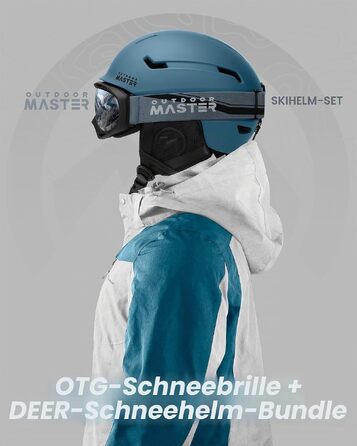 Комплект для гірських лиж та сноуборду OutdoorMaster: шолом та OTG гірськолижні окуляри для дорослих