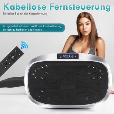 Вібраційна платформа для дому Sport - 6 програм, для м'язів та схуднення, срібна