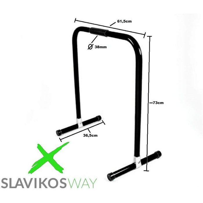 Параллети Slavikosway для віджимань та каллістеніки, переносні бруси 73x61 см, для домашнього тренування, жовті або чорні