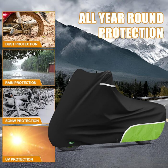 Водонепроникний чохол для мотоцикла 420D Oxford, сумісний з Kawasaki Z900, Z1000, Z750, ER6N, Z800, Vulcan S (без багажника)