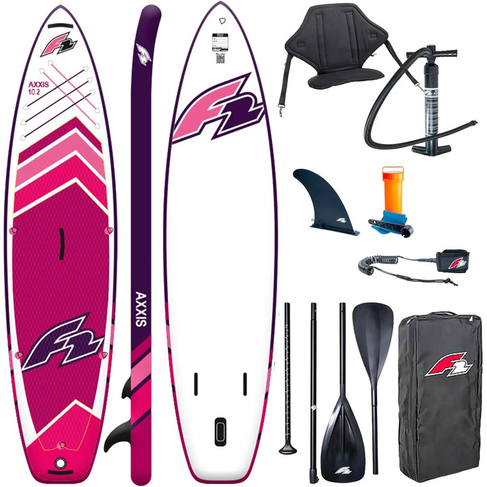 Надувне SUP дошка Campsup F2 AXXIS Combo для початківців та досвідчених: комплект з аксесуарами, 11'6' (блакитний) / 10'2' (рожевий)