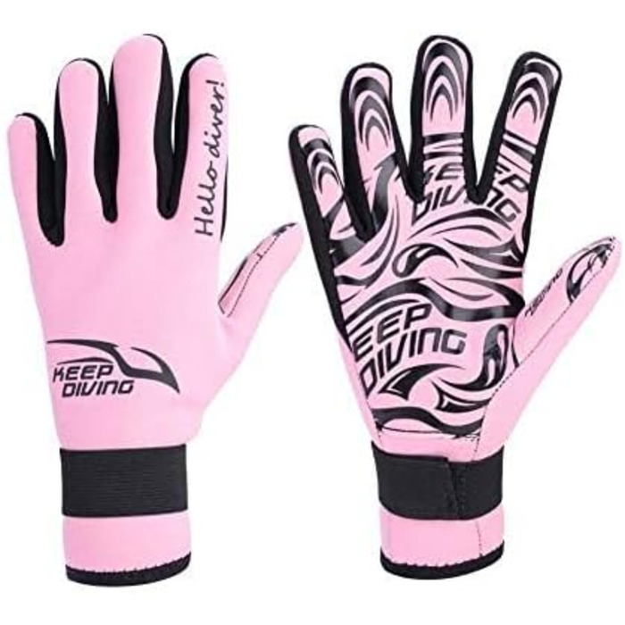 Рукавички для дайвінгу VGEBY1, 2 мм, неопренові, 5 пальців, для водного спорту, дорослі (Рожевий, S)