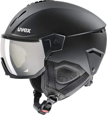 Сноубордичний та лижний шолом uvex Instinct Visor з візором, регульований, чорний матовий, 56-58 см, для жінок і чоловіків