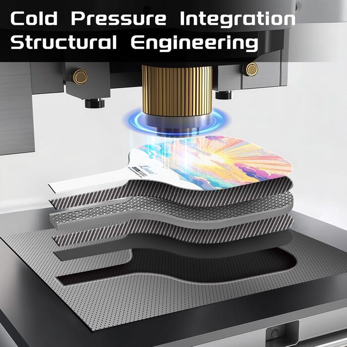 Пікбол ракетка LUZZ T700 з карбону, з шароподібною поверхнею та сотовим ядром - для початківців, з підвищеною обертальною силою та контролем