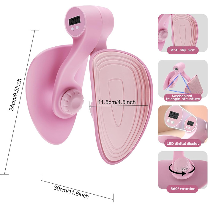 Тренування стегон Thigh Master з LED-дисплеєм: для формування, схуднення та реабілітації, ідеально для післяпологового періоду