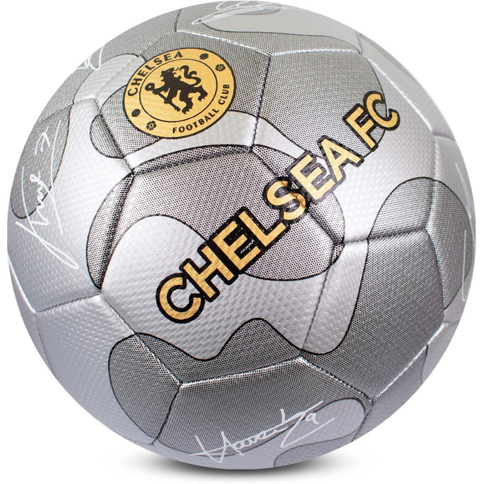 Офіційний футбольний м'яч Chelsea F.C. Hy-Pro Silver Camo, розмір 5, для тренувань і матчів, дитячий і дорослий, колекційний мерч