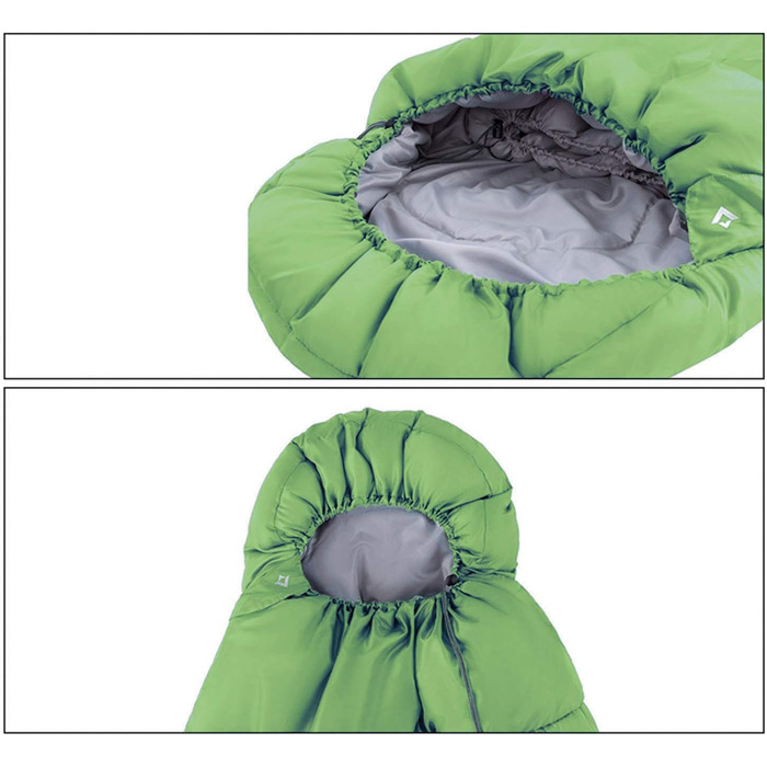 Спальний мішок KingCamp Oasis 250 - літній, для кемпінгу та відпочинку на природі, зелений, довжиною 2.2м, шириною 2.2м, температура комфорту -3°C