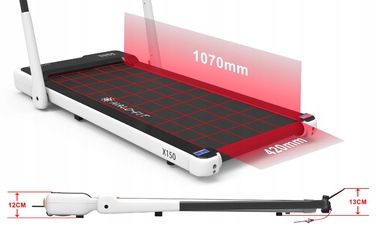Складана домашня бігова доріжка Halo-Fit X150 з додатком, макс. вага 110 кг, швидкість до 12 км/год