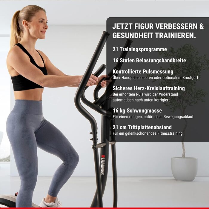 Орбітрек HAMMER Crosstech XTR BT з Glute Shaper, 21 програмою та індикатором потужності
