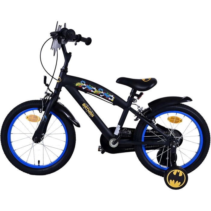 Дитячий велосипед Volare Batman 16 дюймів чорного кольору - безпека, комфорт та розваги!