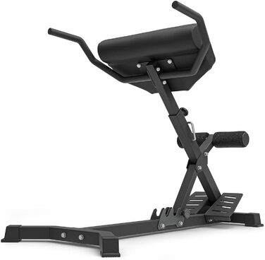 Гіперекстензія Marbo Sport MS-L108 2.0 для спини, регульований кут, посилена конструкція, чорний колір, вироблено в ЄС