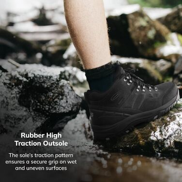 Чоловічі черевики Skechers Relment Pelmo 64869, чорний замш, 43 EU