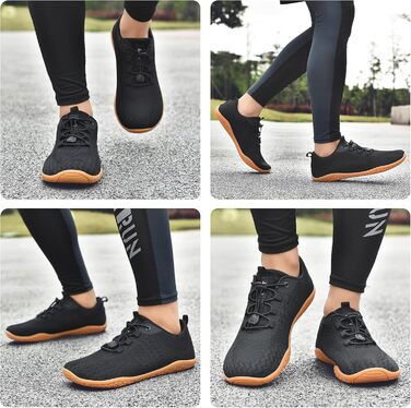 Geweo Взуття для пішохідних прогулянок без шкарпеток: зручні кросівки для жінок та чоловіків з широкою передньою частиною, легкі спортивні кросівки для фітнесу, джогінгу, трейлу, хайкінгу, подорожей, унісекс, розміри 37-47 EU