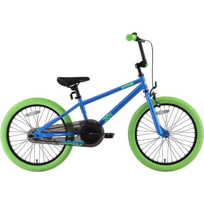 Дитячий велосипед BIKESTAR BMX для хлопчиків і дівчат від 3 до 6 років, 12/16/20 дюймів, синьо-зелений, тестування без ризику