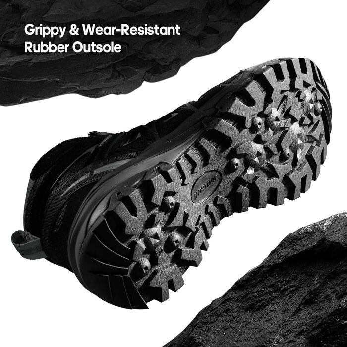 Черевики для трекінгу та подорожей NORTIV 8 для жінок - дихаючі, зручні (38.5 EU, широкі, чорно-рожеві)