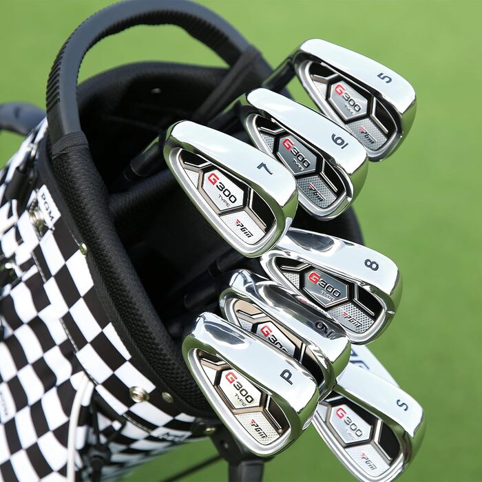 Набір гольф-клубу PGM для чоловіків – 9/12-ти частинний, драйвер Titan #1, міцні залізо, прощаючий паттер, для правшів та лівшів (12 гольф-клубу, графіт)