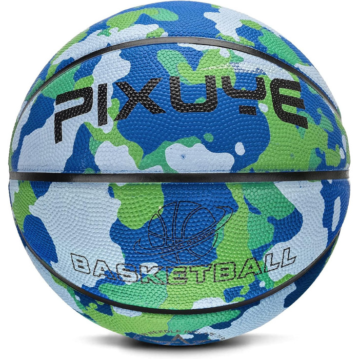 Баскетбольний м'яч Jicsetk, розмір 5/7, міні-баскетбольний м'яч для дітей, спортивний м'яч для гри на вулиці та в приміщенні (камуфляжний синій, 5)