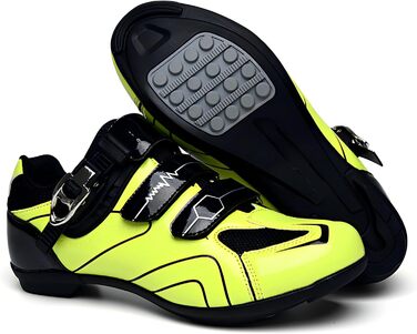 Велосипедні черевики з гумовою підошвою для чоловіків та жінок, унісекс. Підходять для шосе, гірського велосипеда та велоспорту. Дихаючі черевики для їзди на велосипеді (зелені, 45 EU)