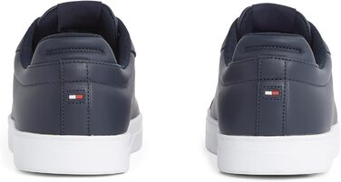 Шкіряні чоловічі кросівки Tommy Hilfiger Low Icon Court Leather Flag Essential, сині (розмір 45 EU)