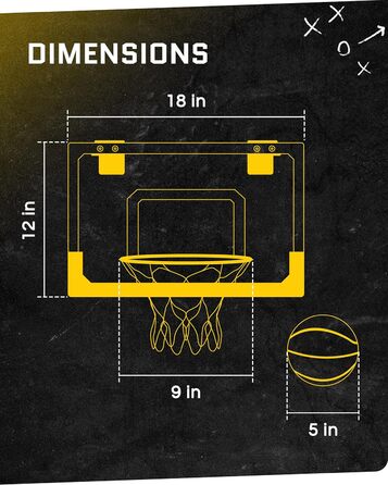 Баскетбольний кошик SKLZ Pro Mini Hoop для дому з м’ячем
