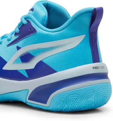 Кросівки баскетбольні PUMA Genetics для чоловіків, білий-електрик лайм, (46 EU, Bright Aqua)