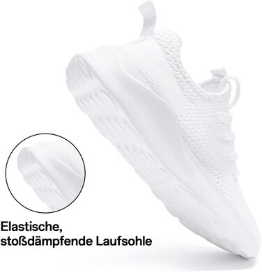 Чоловічі кросівки для спорту, тенісу, ходьби та бігу. Модельні, легкі, дихаючі фітнес-кросівки для залу та джогінгу, розмір 43 EU, білі