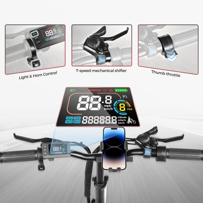 Електровелосипед складаний SAMEBIKE 20 дюймів, 36В/12Аг знімна батарея, гідравлічні гальма, для дорослих чоловіків та жінок