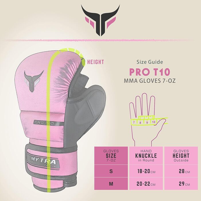 Mytra Fusion жіночі MMA рукавички 7oz з відкритою вентильованою долонею для спарингу
