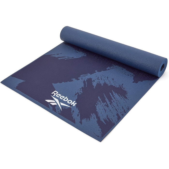 Йога-мат Reebok темно-синій 173x61x0,4 см, килимок для йоги, фітнесу