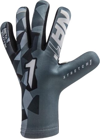 Воротарські рукавички Rinat Meta Tactik As для підлітків, унісекс, початковий рівень, помаранчеві з малюнком зигзаг (Sunset Chevron)