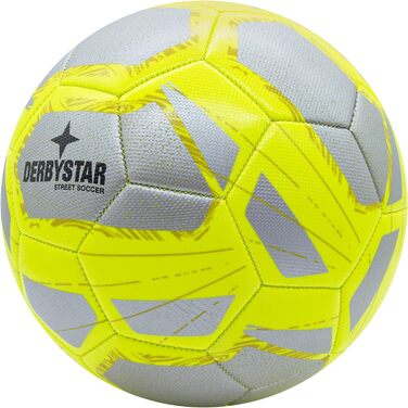 Футбольний м'яч Derbystar Street Soccer, розмір 5, сріблясто-жовтий, для вуличної гри