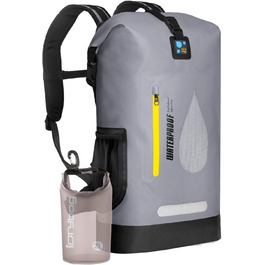 Водонепроникний рюкзак IDRYBAG 30L з PVC, для каякінгу, кемпінгу та подорожей (сірий)