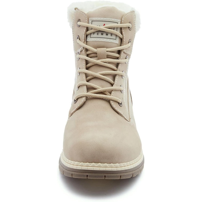 Черевики для туризму та зимові черевики ANJOUFEMME для жінок, водонепроникні та теплі зимові черевики для активного відпочинку, трекінгу та зимових прогулянок (42 EU, A19 Pelzbeige)