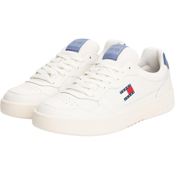 Чоловічі шкіряні кросівки Tommy Jeans TJM Cupsole ESS Em0em01443 Grey Blue Moment, 43 EU