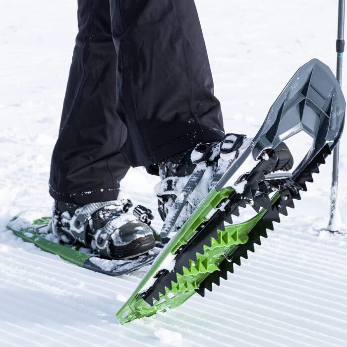 Снігоступи outdoorer SnowClimber M 25'' із підйомною п'ятою та кріпленням, для активних прогулянок, зелені